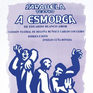 Cartel de teatro diseñado por Díaz Pardo para la obra A Esmorga de Eduardo Blanco-Amor bajo dirección Ánxeles Cuña Bóveda, 1997