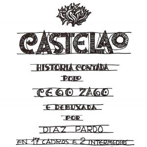 Portada del cartel de ciego sobre Castelao realizado por Díaz Pardo, 1985