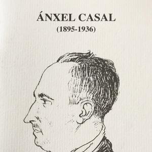 Cubierta del catálogo de la muestra a Ángel Casal en la Galería Sargadelos de Compostela, mayo del 2003