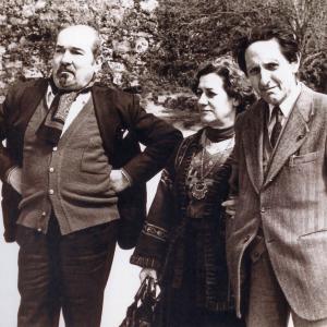 Lorenzo Varela, Carmen Arias “Mimina” e Isaac Díaz Pardo no Castro de Vigo, 1977