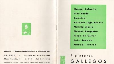 9 pintores gallegos en la Galería Quixote de Madrid del 16 al 30 de noviembre de 1967. Catálogo