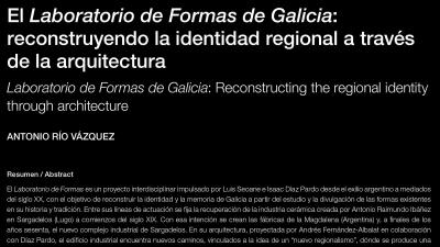 Laboratorio de Formas de Galicia: reconstruyendo la identidad regional a través de la arquitectura